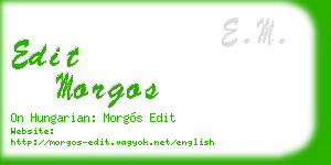 edit morgos business card